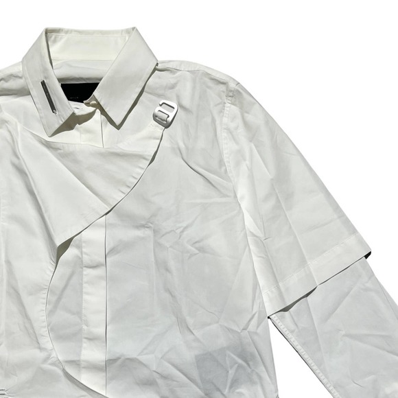 Paneled layered clasp button down - Picture 2 of 4